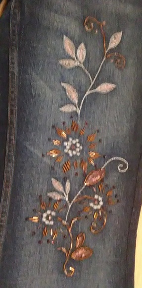 NWT. Copper and sterling beaded jeans by Howard's. - Picture 7 of 7